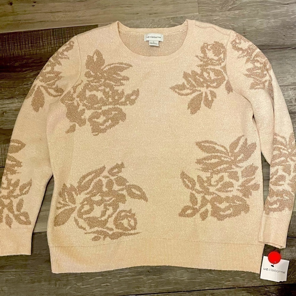 Liz Claiborne Knit Metallic Sweater
